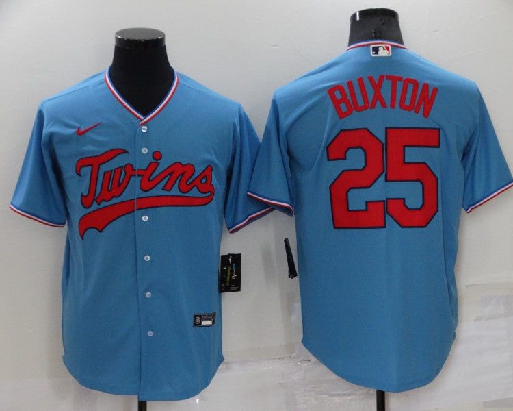 Men's Minnesota Twins Byron Buxton #25 Blue Jersey