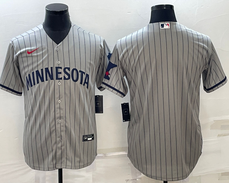 Men's Minnesota Twins Gray Alternate Team Blank Jersey