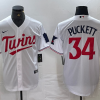 Men's Minnesota Twins Kirby Puckett #34 White Jersey