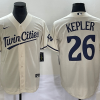 Men's Minnesota Twins Max Kepler #26 Beige Alternate Jersey