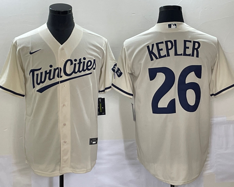 Men's Minnesota Twins Max Kepler #26 Beige Alternate Jersey