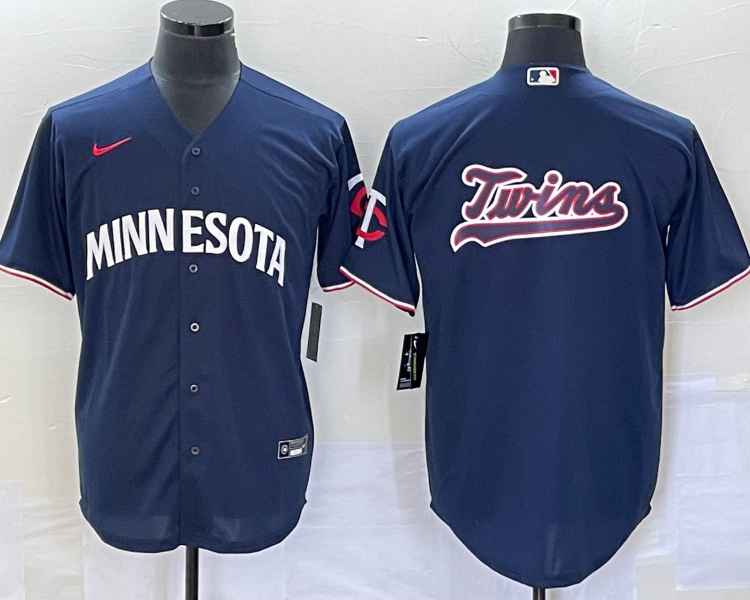 Men's Minnesota Twins Navy Alternate Team Logo Jersey