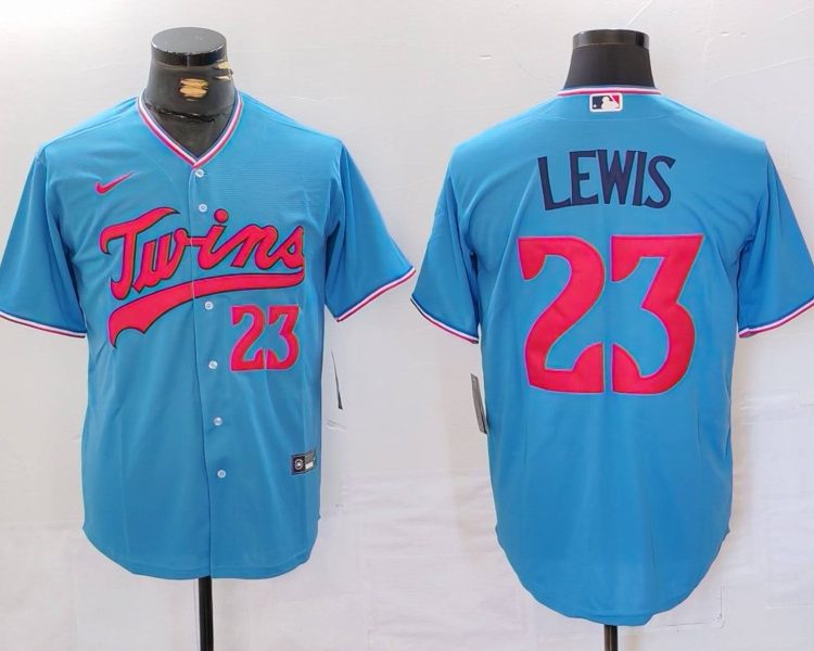 Men's Minnesota Twins Royce Lewis #23 Blue Jersey