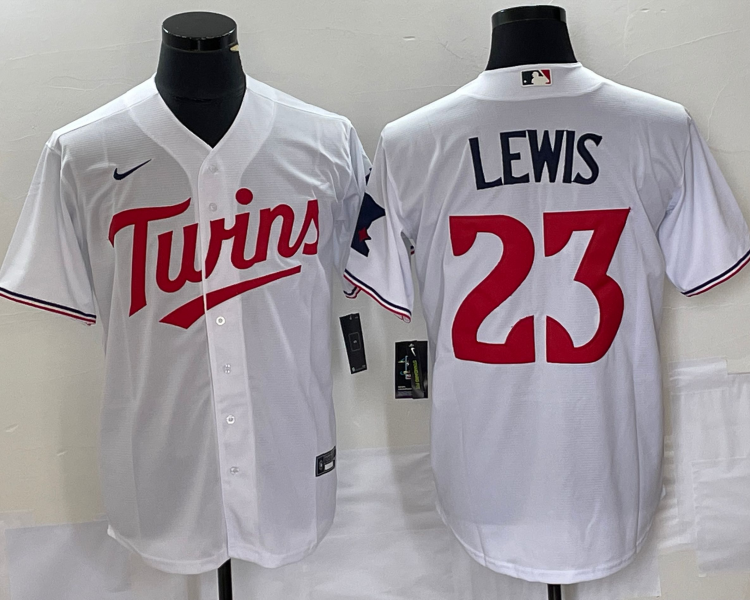 Men's Minnesota Twins Royce Lewis #23 White Home Jersey
