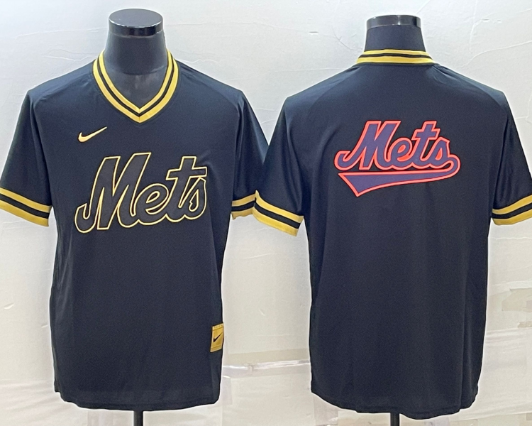 Men's New York Mets Black Team Jersey