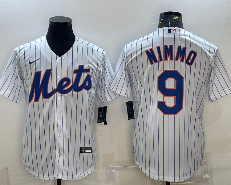 Men's New York Mets Brandon Nimmo #9 White Home Official Jersey