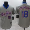 Men's New York Mets Darryl Strawberry #18 Gray Jersey