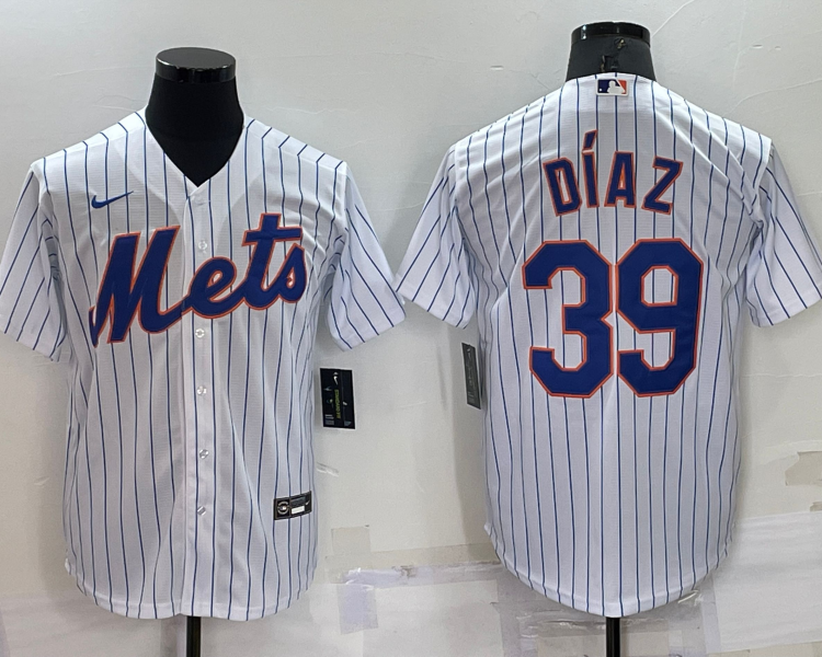 Men's New York Mets Edwin Diaz #39 White Baseball Jersey