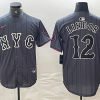 Men's New York Mets Francisco Lindor #12 Graphite 2024 City Connect Limited Jersey