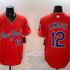 Men's New York Mets Francisco Lindor #12 Orange Jersey