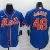 Men's New York Mets Jacob deGrom #48 Blue Baseball Jersey
