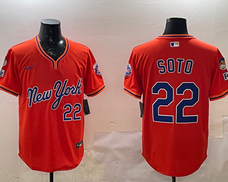 Men's New York Mets Juan Soto #22 Orange Jersey