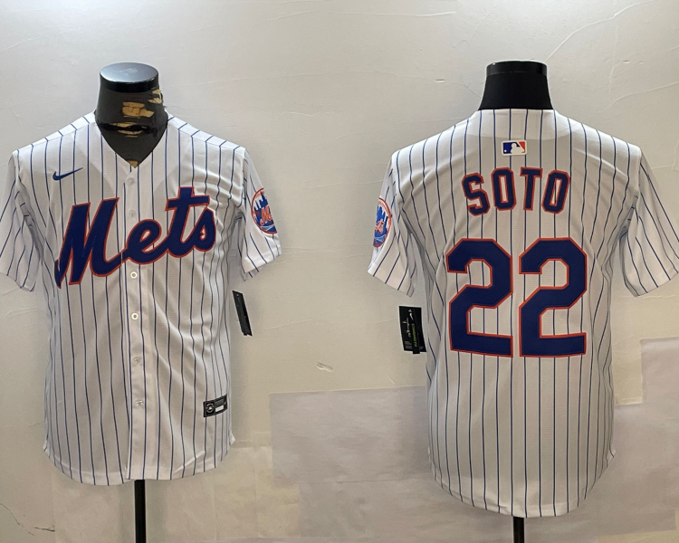 Men's New York Mets Juan Soto #22 White Home Jersey
