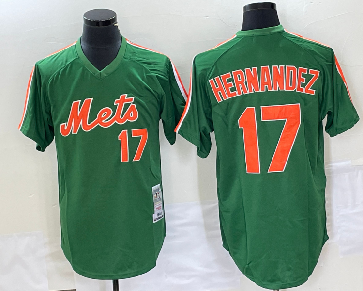 Men's New York Mets Keith Hernandez #17 Green Team Jersey