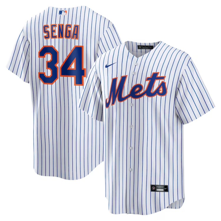 Men's New York Mets Kodai Senga #34 White/Royal Home Jersey