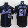 Men's New York Mets Max Scherzer #21 Black Jersey