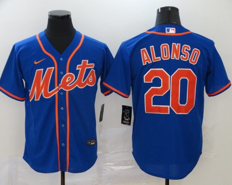 Men's New York Mets Pete Alonso #20 Blue Baseball Jersey