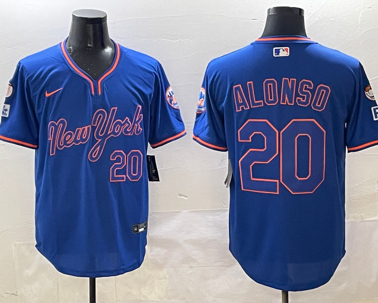 Men's New York Mets Pete Alonso #20 Royal Alternate Jersey