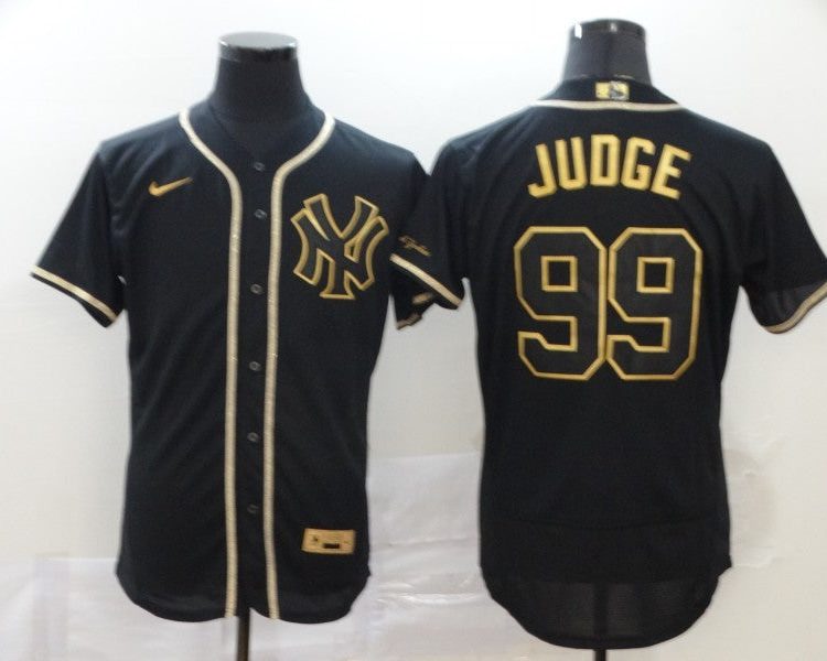Men's New York Yankees Aaron Judge #99 Black Stitched Jersey