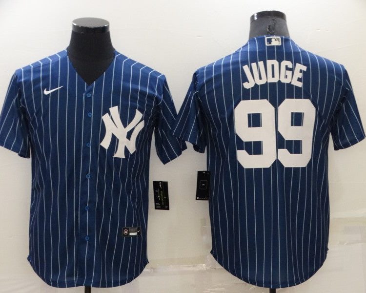 Men's New York Yankees Aaron Judge #99 Blue Baseball Jersey