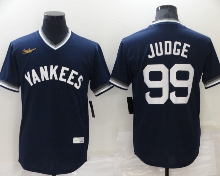 Men's New York Yankees Aaron Judge #99 Navy Authentic Jersey
