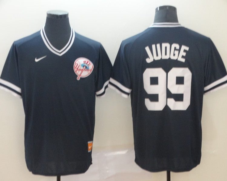 Men's New York Yankees Aaron Judge #99 Navy Stitched Jersey