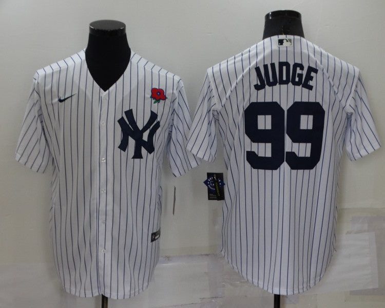 Men's New York Yankees Aaron Judge #99 White Jersey