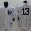 Men's New York Yankees Alex Rodriguez #13 White Name Jersey