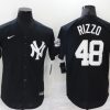 Men's New York Yankees Anthony Rizzo #48 Black Baseball Jersey