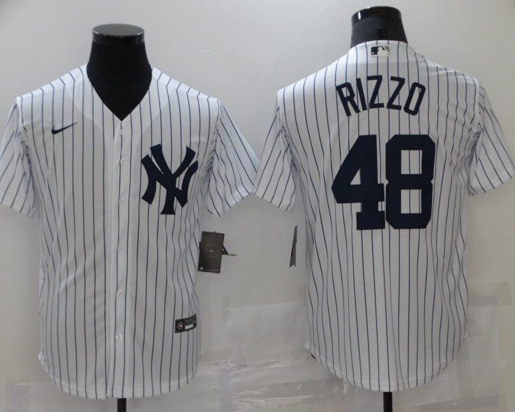 Men's New York Yankees Anthony Rizzo #48 White Baseball Jersey
