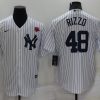 Men's New York Yankees Anthony Rizzo #48 White Jersey