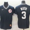 Men's New York Yankees Babe Ruth #3 Navy Jersey