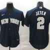 Men's New York Yankees Derek Jeter #2 Navy Jersey