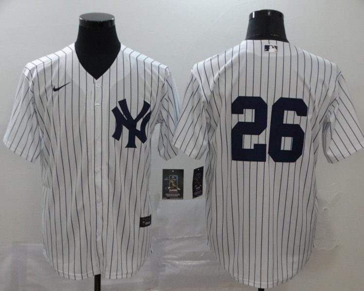 Men's New York Yankees DJ LeMahieu #26 White Name Jersey