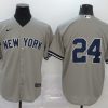 Men's New York Yankees Gary Sanchez #24 Gray Name Jersey