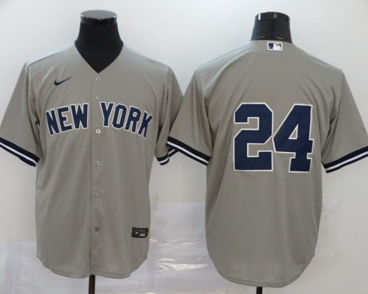 Men's New York Yankees Gary Sanchez #24 Gray Name Jersey