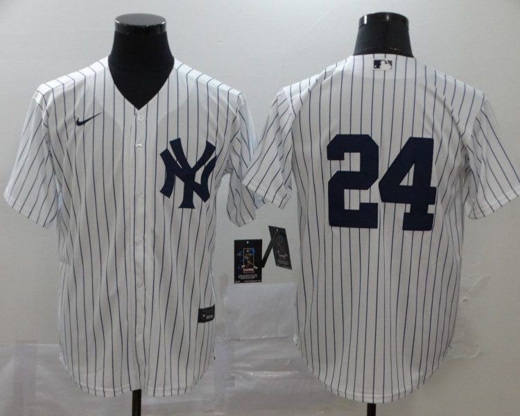 Men's New York Yankees Gary Sanchez #24 White Name Jersey