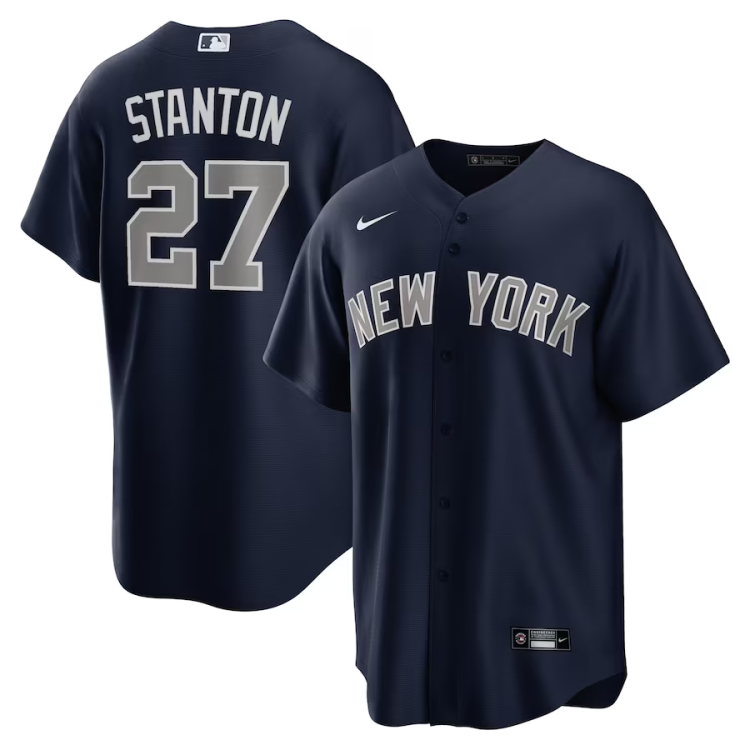 Men's New York Yankees Giancarlo Stanton #27 Navy Alternate Jersey