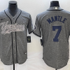 Men's New York Yankees Mickey Mantle #7 Gray Jersey Joint Edition