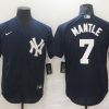 Men's New York Yankees Mickey Mantle #7 Navy Baseball Jersey