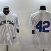 Men's New York Yankees #42 White 2024 Jackie Robinson Day Home Limited Jersey