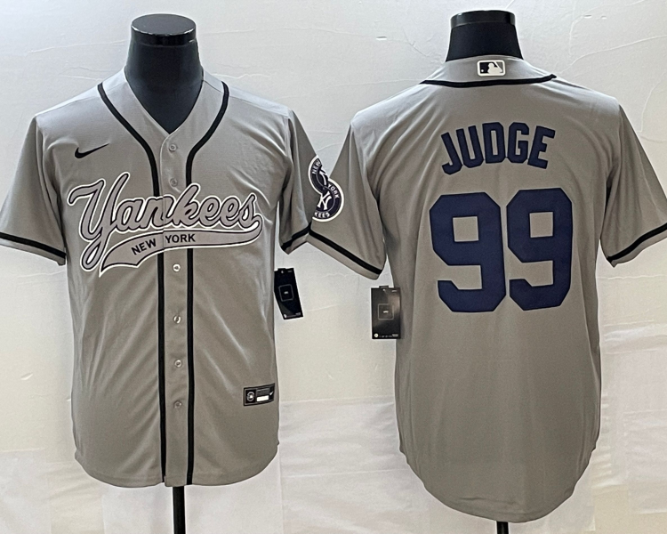 Men's New York Yankees Aaron Judge #99 Gray Jersey Joint Edition