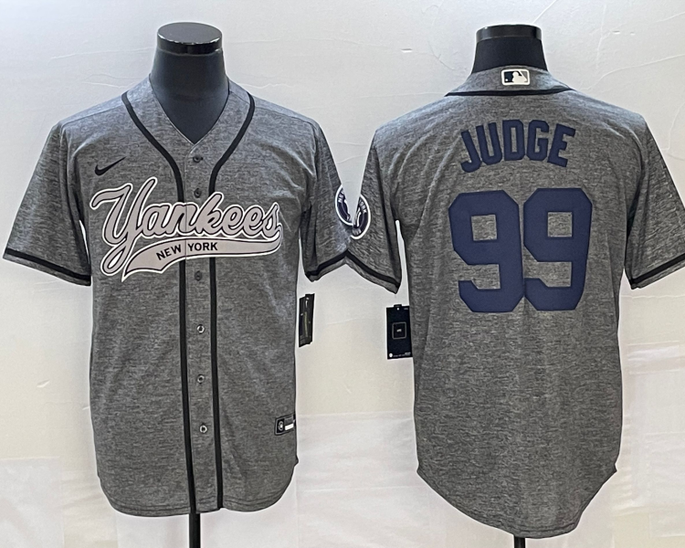 Men's New York Yankees Aaron Judge #99 Gray Jersey Joint Edition
