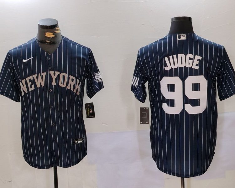 Men's New York Yankees Aaron Judge #99 Navy Jersey