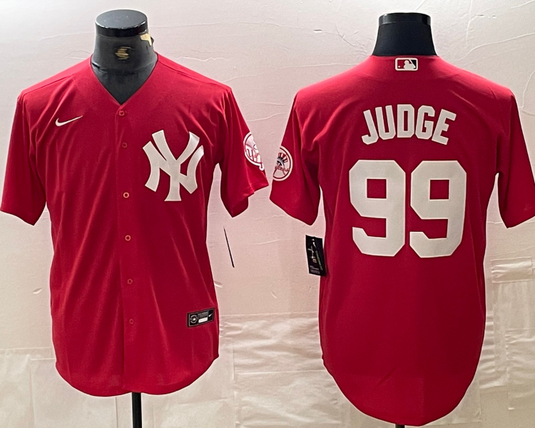 Men's New York Yankees Aaron Judge #99 Red Jersey