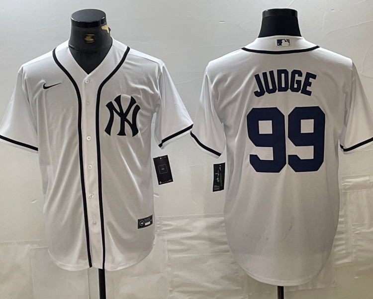 Men's New York Yankees Aaron Judge #99 White Limited Jersey