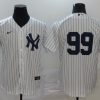 Men's New York Yankees Aaron Judge #99 White Name Jersey