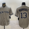 Men's New York Yankees Alex Rodriguez #13 Gray Jersey