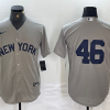Men's New York Yankees Andy Pettitte #46 Gray Limited Name Jersey