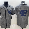 Men's New York Yankees Anthony Rizzo #48 Gray Name Jersey